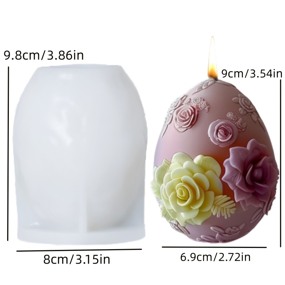Candle Making Bath - Embossed Flower Egg Mold Reusable Diy