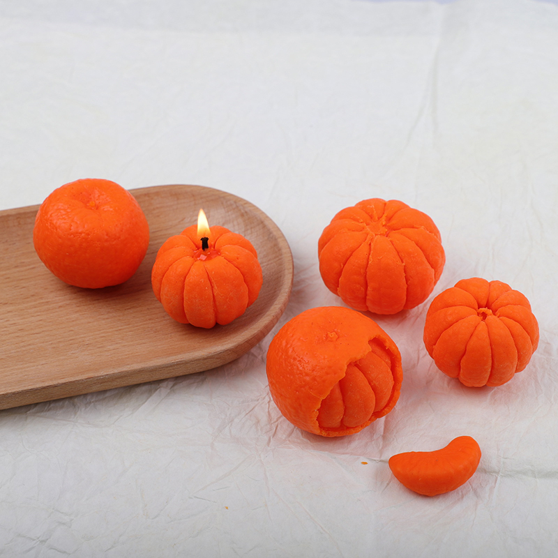 Candle Making Bath - 3D Orange Candle Mould Silicone Molds