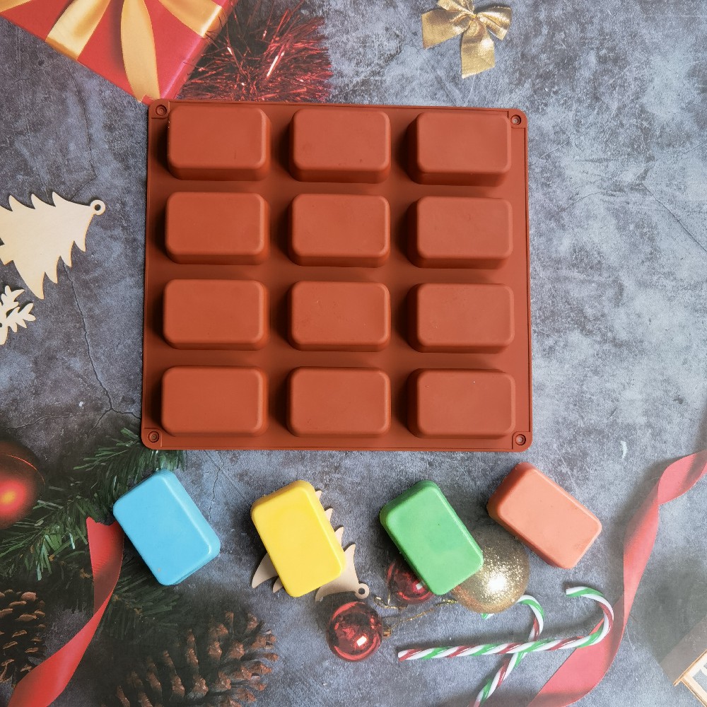 Candle Making Reno - 12 Cavity Square Silicone Soap Mold