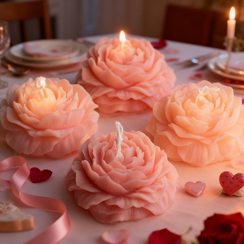 2pcs Peony Flower Woven Heart  - огляд і ціна Candle Making Bath