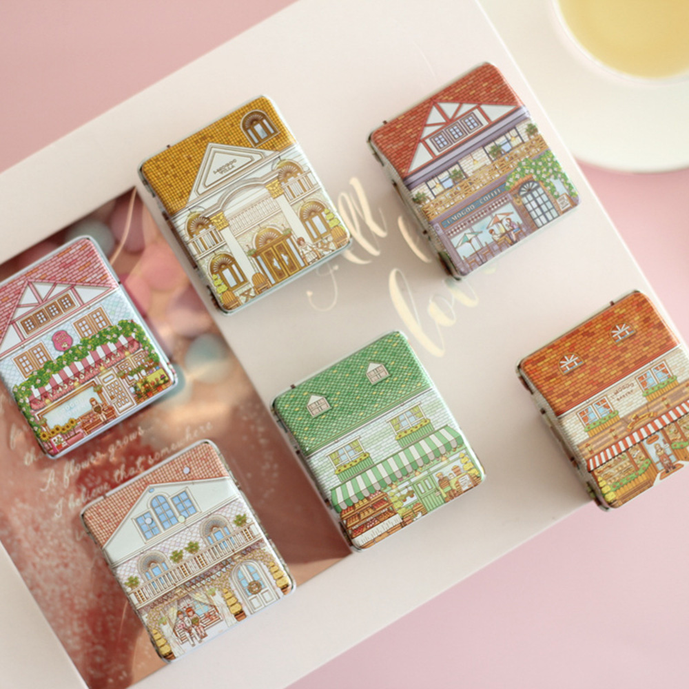 6Pcs Mini House Shaped Tin Box - огляд і ціна Tin Container Lid