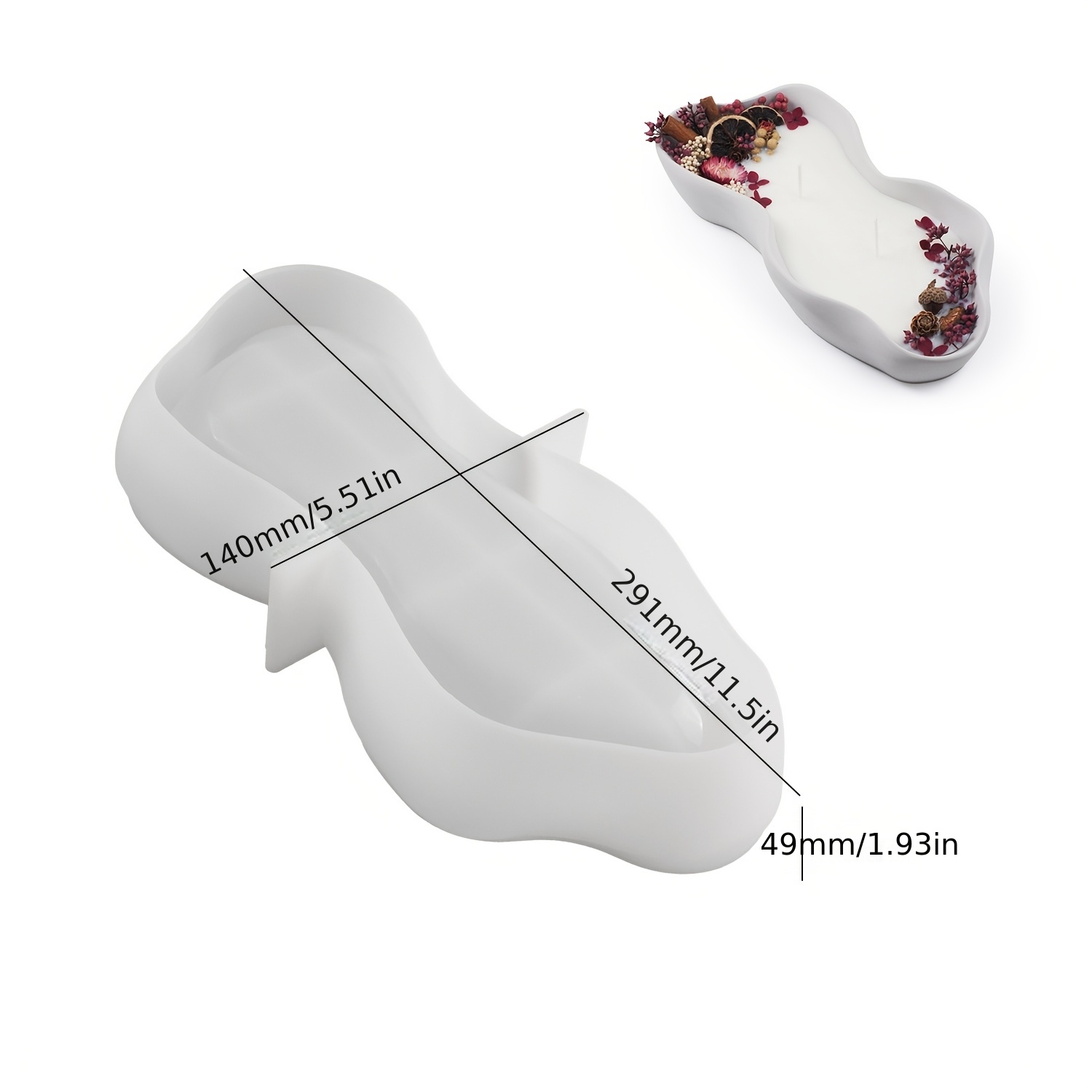 1 Large Irregular Oval Silicon - огляд і ціна Candle Making Vessels