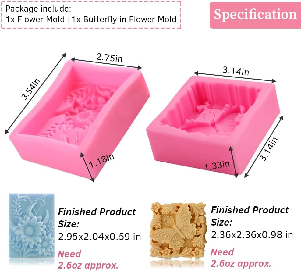 Silicone Soap Mold 3D Butterfl - огляд і ціна Candle Making Bath