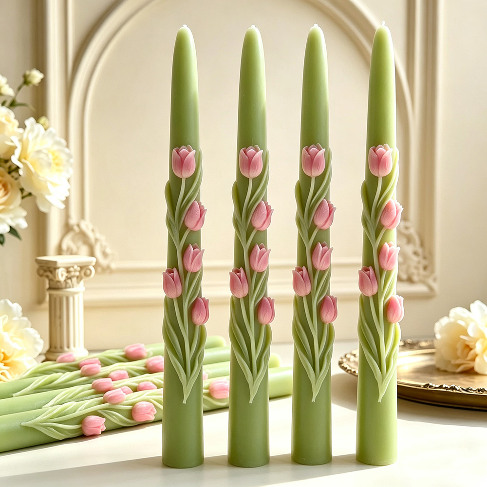 Long Pole Flower Taper Candle  - огляд і ціна Candle Making Reno