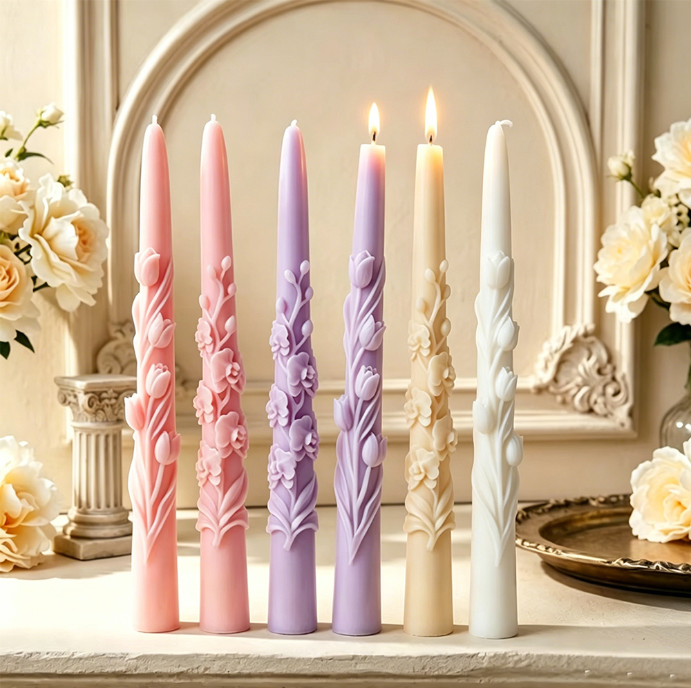 Long Pole Flower Taper Candle  - огляд і ціна Candle Making Reno