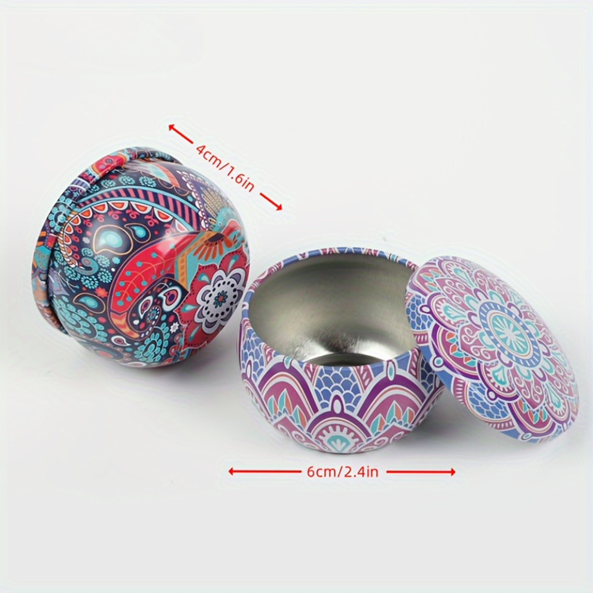 12pcs Premium Floral Printed C - огляд і ціна Tin Container Lid