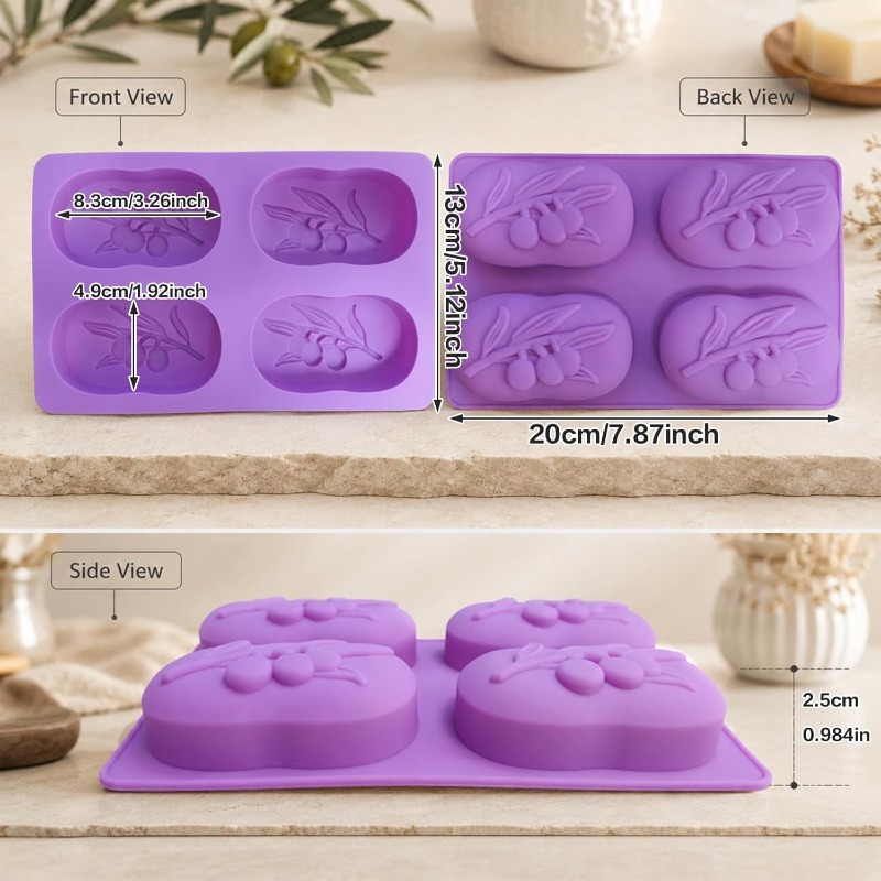 Olive Branch Silicone Mold For - огляд і ціна Candle Making Bath