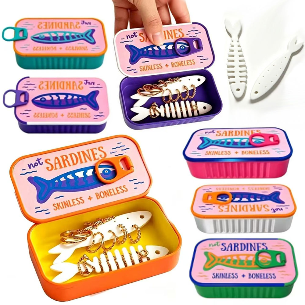 Sardine Tin Jewelry Box 3D Pri - огляд і ціна Tin Container Lid