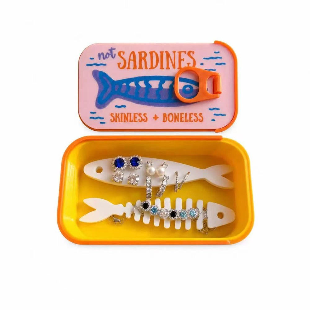 Sardine Tin Jewelry Box 3D Pri - огляд і ціна Tin Container Lid