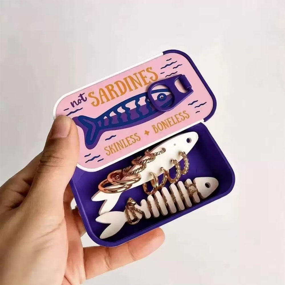 Sardine Tin Jewelry Box 3D Pri - огляд і ціна Tin Container Lid