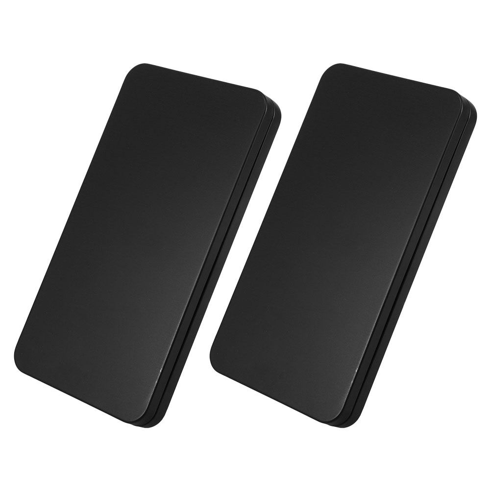 2Pcs Black Tin Cash Box Rectan - огляд і ціна Tin Container Lid