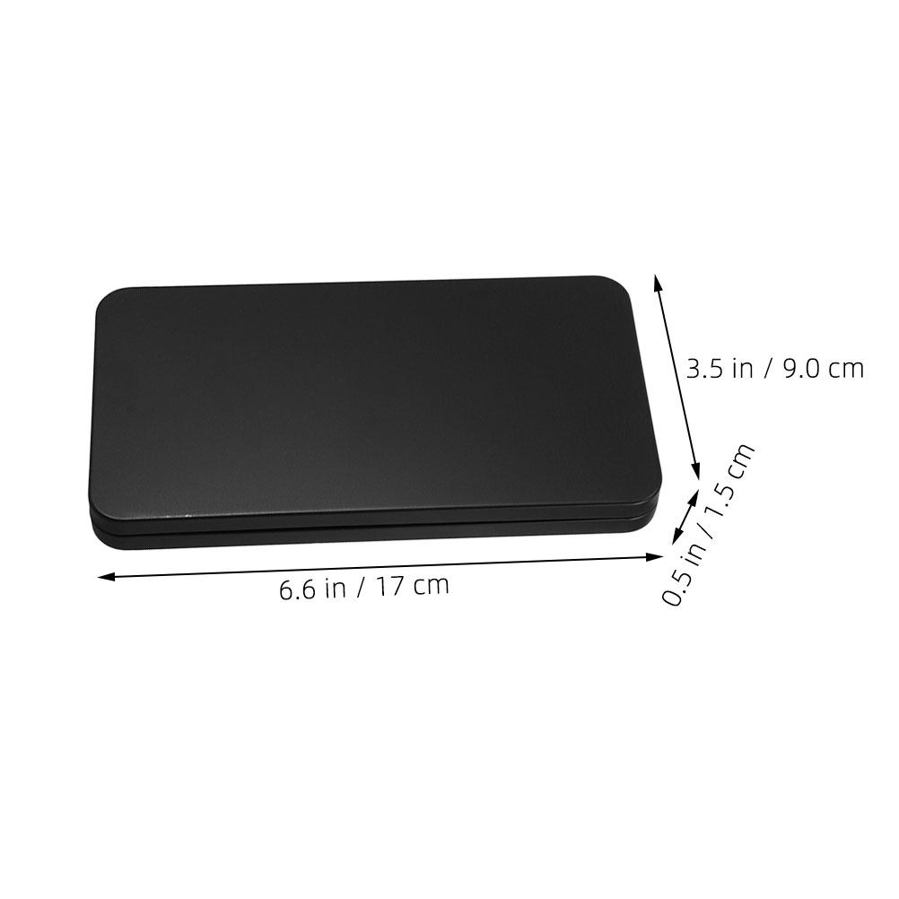 2Pcs Black Tin Cash Box Rectan - огляд і ціна Tin Container Lid