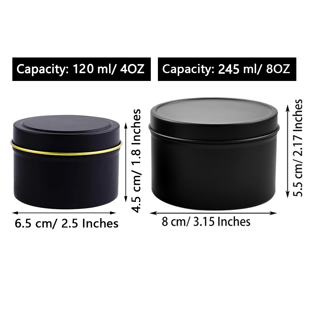 4oz/ 8oz Candle tins with lids - огляд і ціна Tin Container Lid