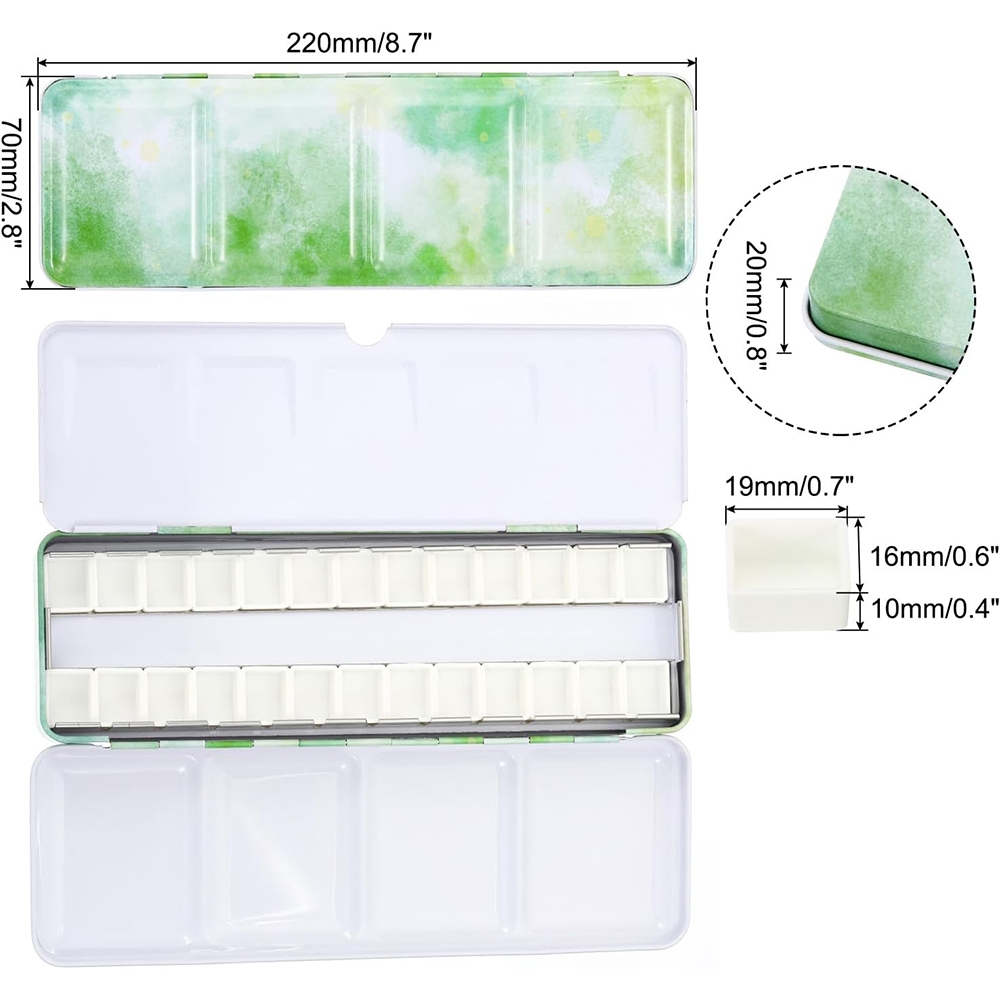 Empty Watercolor Palette, Meta - огляд і ціна Tin Container Lid