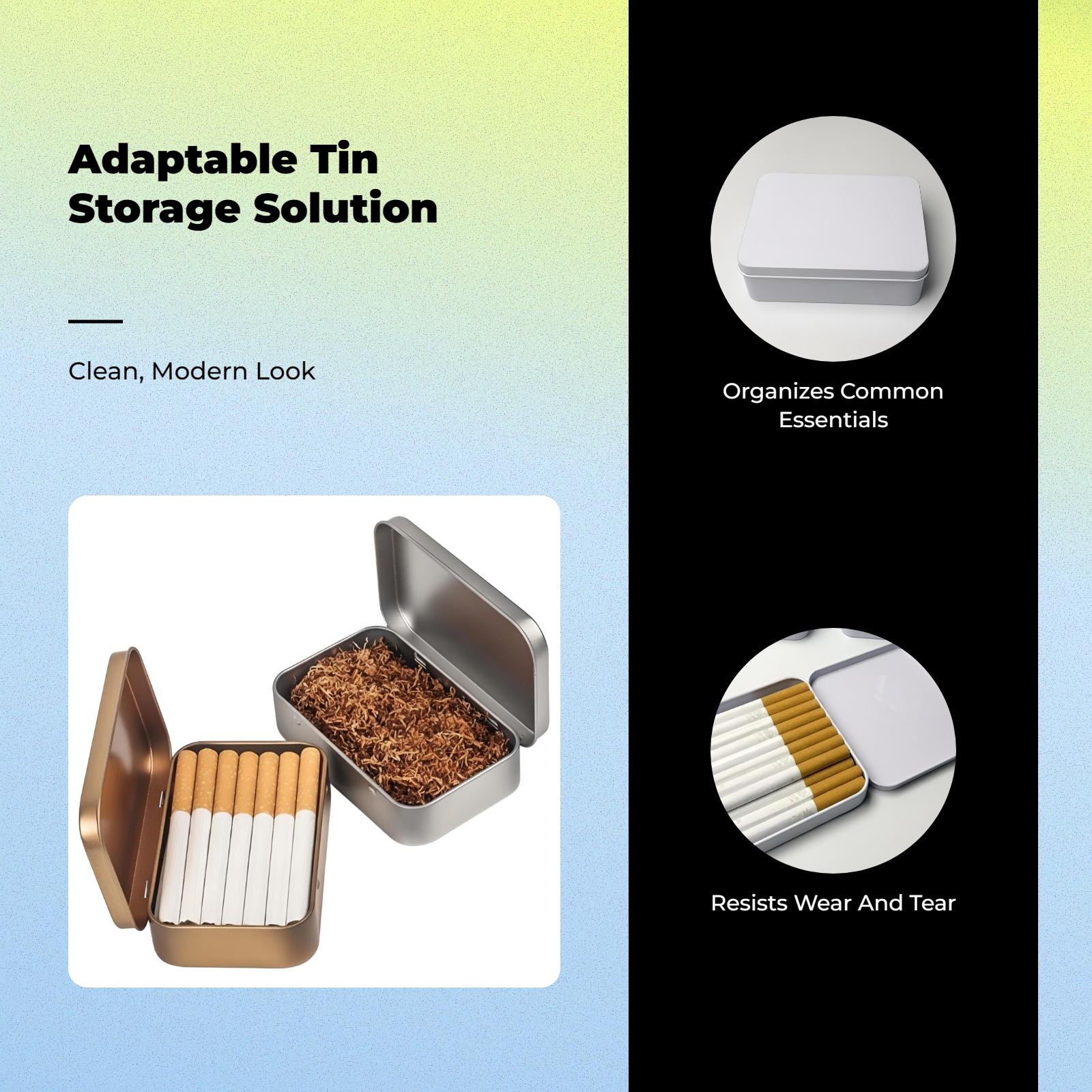 Cream Tin Metal Storage Box Se - огляд і ціна Tin Container Lid