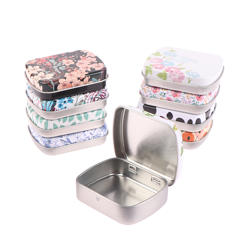Mini Tin Box Metal Hinged with - огляд і ціна Tin Container Lid