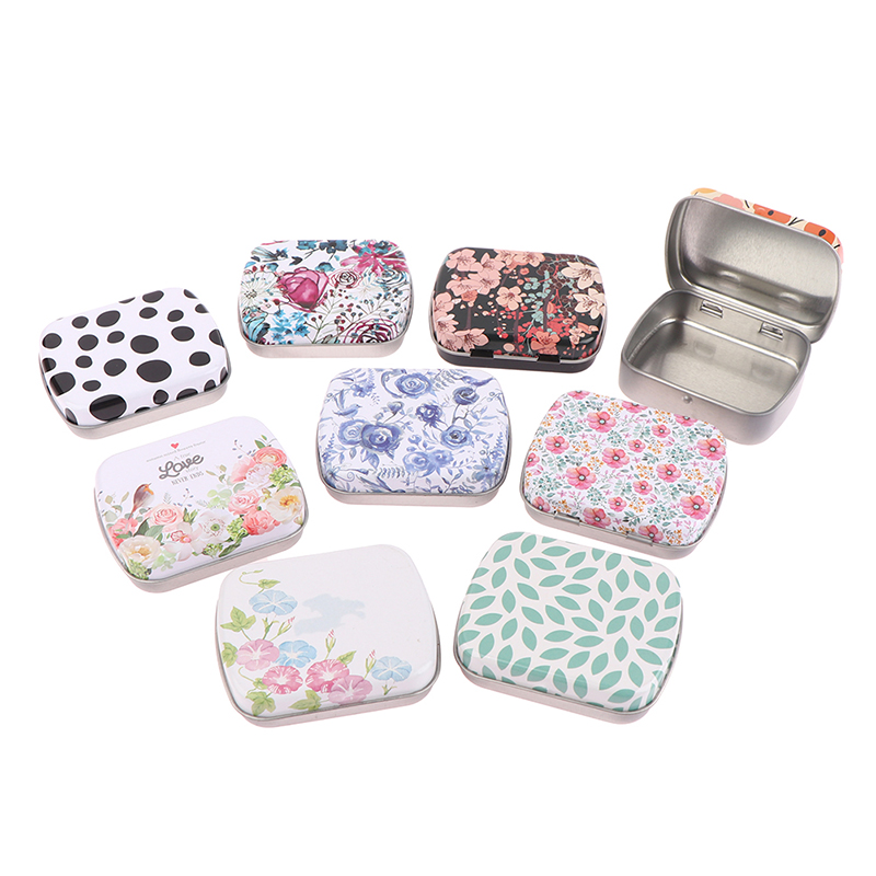 Mini Tin Box Metal Hinged with - огляд і ціна Tin Container Lid
