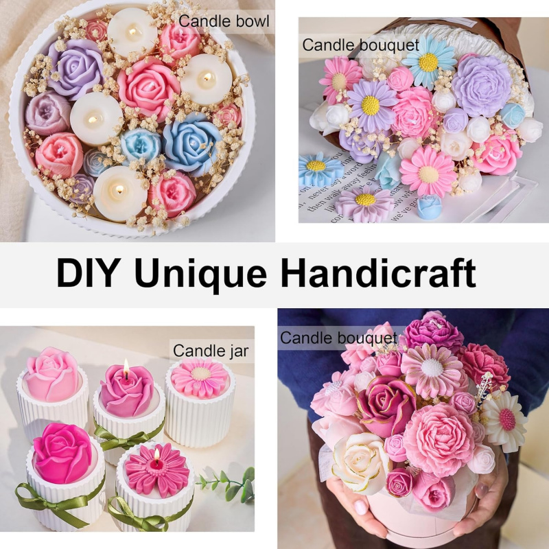 5Flower Candle Mold Set，3D Flo - огляд і ціна Candle Making Kit Wholesale