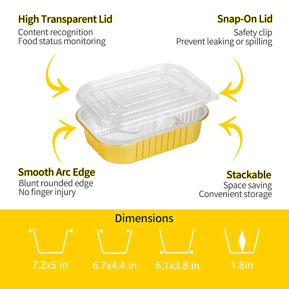 Small Aluminum Pans with Lids  - огляд і ціна Tin Container Lid