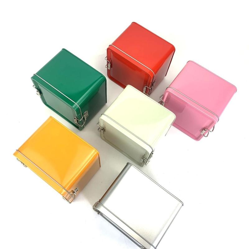 Square Tinplate Cookie Tins Bo - огляд і ціна Tin Container Lid