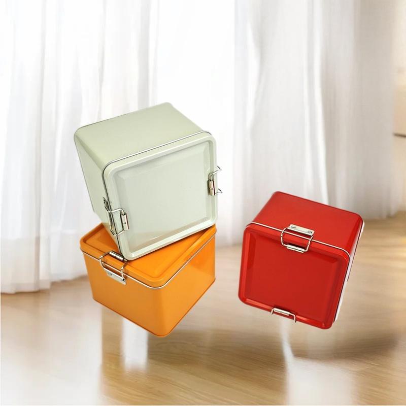 Square Tinplate Cookie Tins Bo - огляд і ціна Tin Container Lid