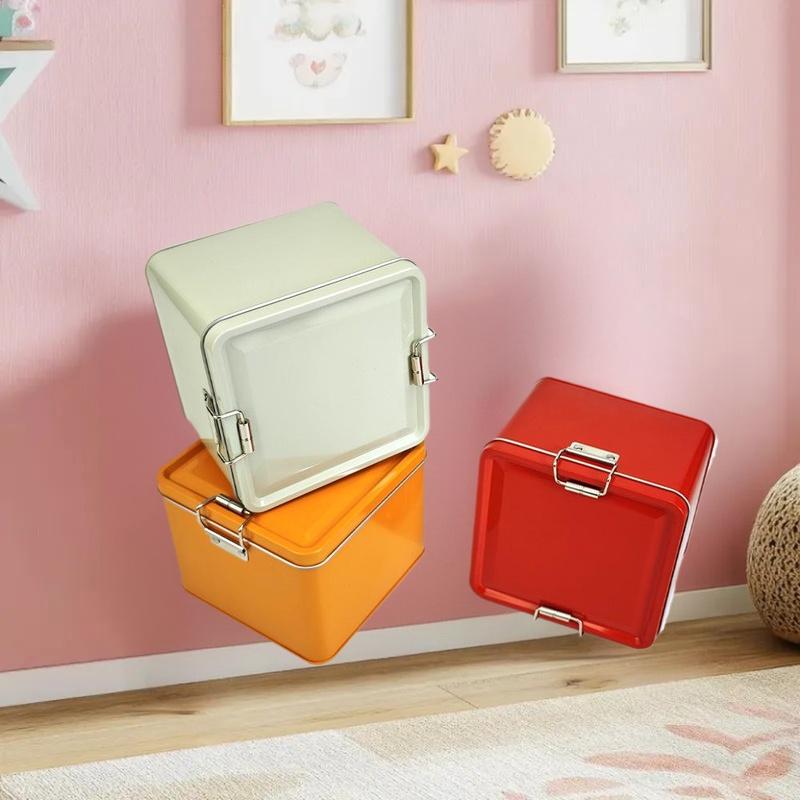 Square Tinplate Cookie Tins Bo - огляд і ціна Tin Container Lid