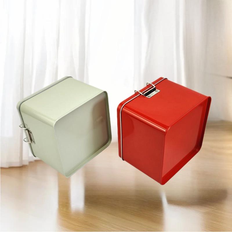 Square Tinplate Cookie Tins Bo - огляд і ціна Tin Container Lid