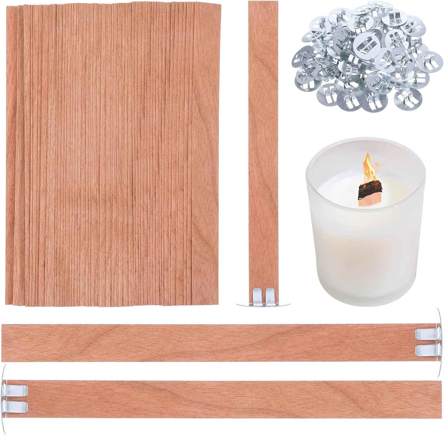 60Pcs Wood Wicks for Candles M - огляд і ціна Candle Making Reno