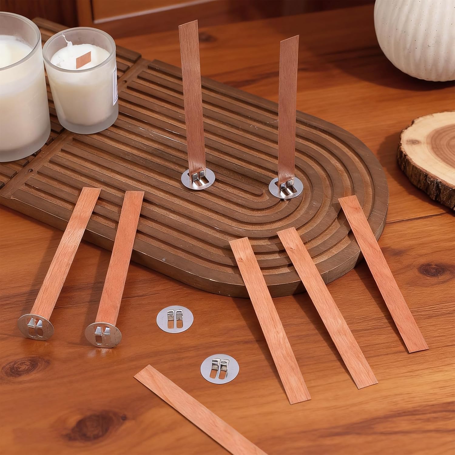 60Pcs Wood Wicks for Candles M - огляд і ціна Candle Making Reno