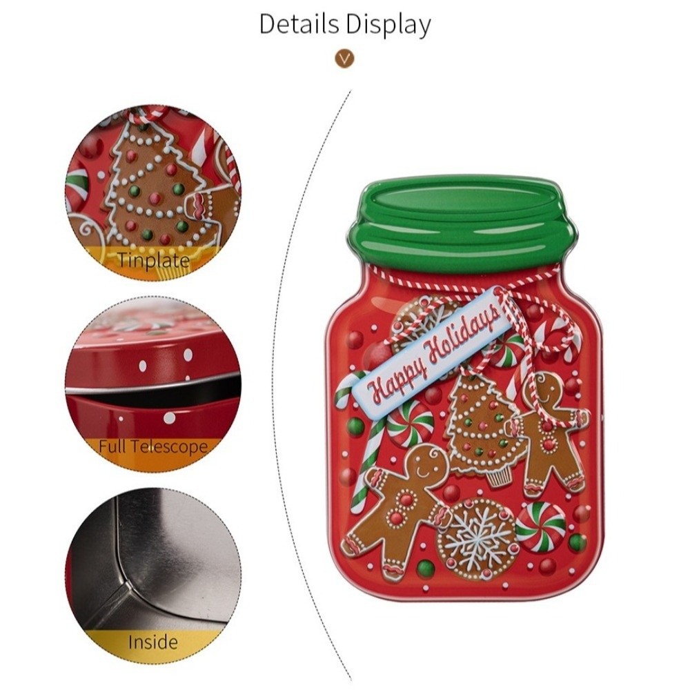Portable Metal Christmas Tin B - огляд і ціна Tin Container Lid
