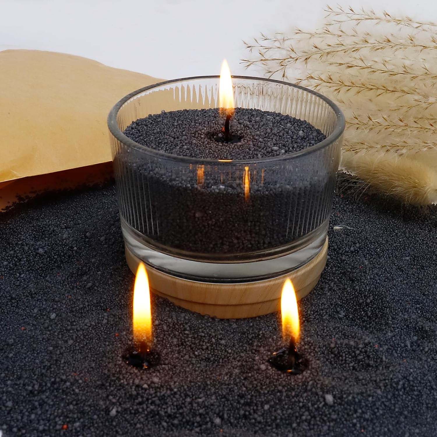 Black Candle Sand with Wick, 2 - огляд і ціна Candle Making Reno