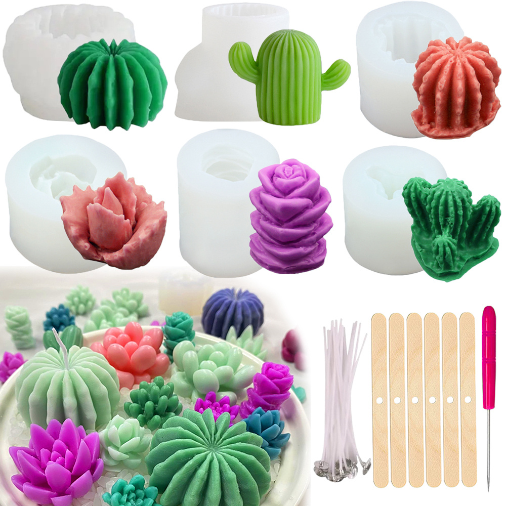 6pcs Succulent Silicone Candle - огляд і ціна Candle Making Reno