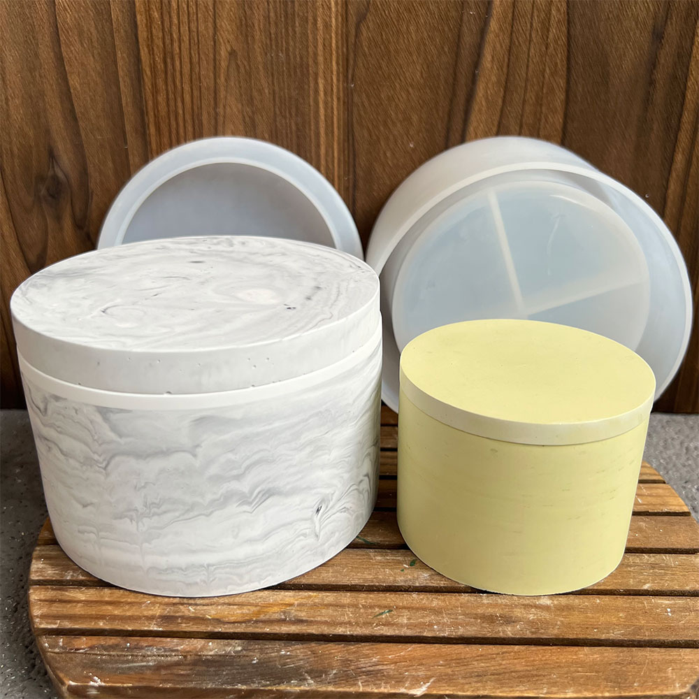 Round Cement Candle Canister S - огляд і ціна Candle Making Vessels