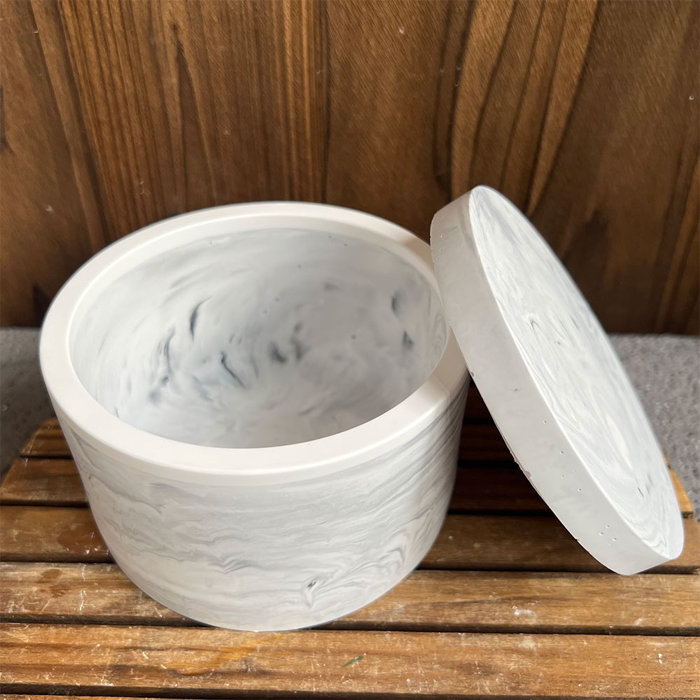 Round Cement Candle Canister S - огляд і ціна Candle Making Vessels