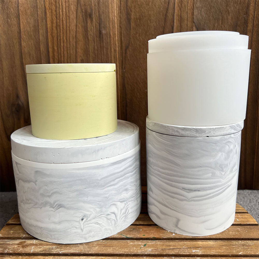 Round Cement Candle Canister S - огляд і ціна Candle Making Vessels