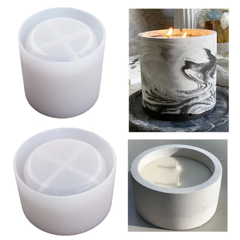 3 Sizes Round Cement Concrete  - огляд і ціна Candle Making Vessels