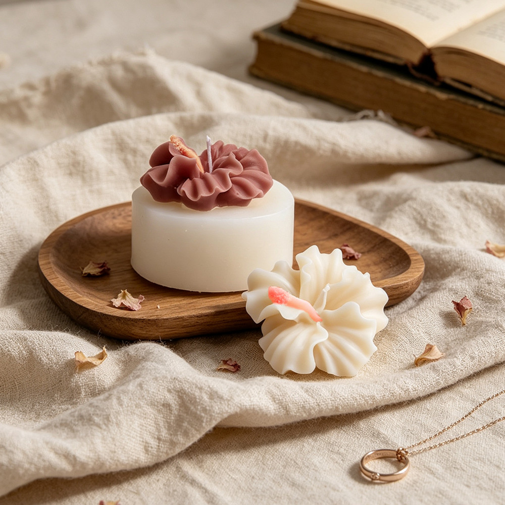 2pcs Hibiscus Flower Candle Mo - огляд і ціна Candle Making Kit Wholesale